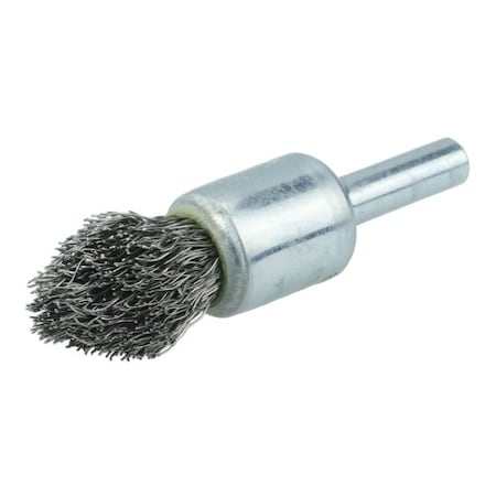 Weiler Controlled Flare Crimped Wire End Brush 1/2", .0104" Fill 10313
